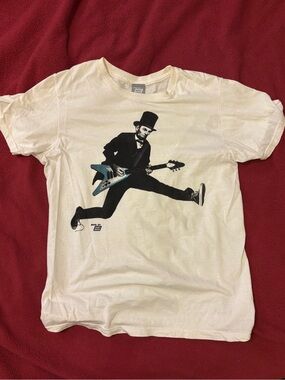 Lincoln Rocking Out with Flying V Electric Guitar T-Shirt